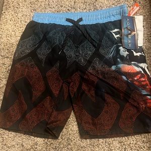NWT Aquaman UPF + 50 UV protection swim trunks. XS-large